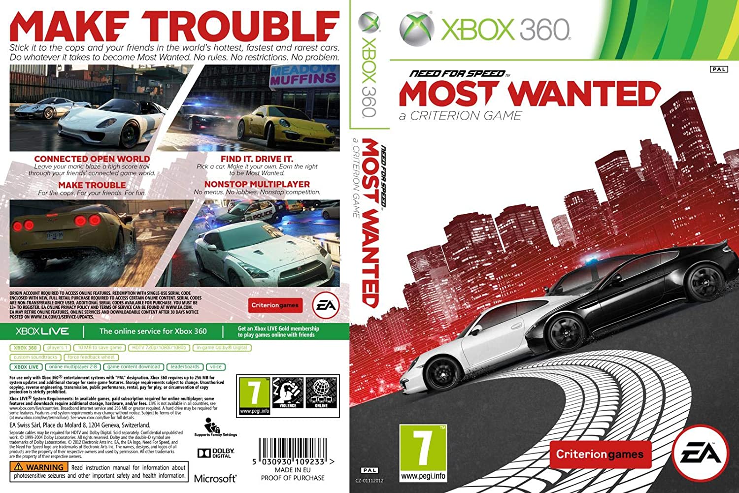 Need for Speed Most Wanted-Pal Region Xbox 360 by EA - eBuy UAE
